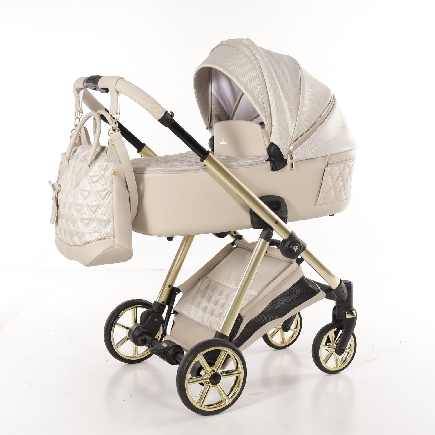 Junama Ellegante LAMÉ 02 beige - 3en1 brillante et compacte