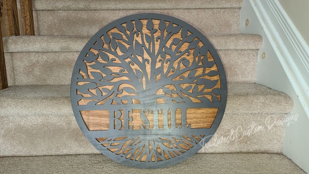 Tree of Life with Roots Monogram