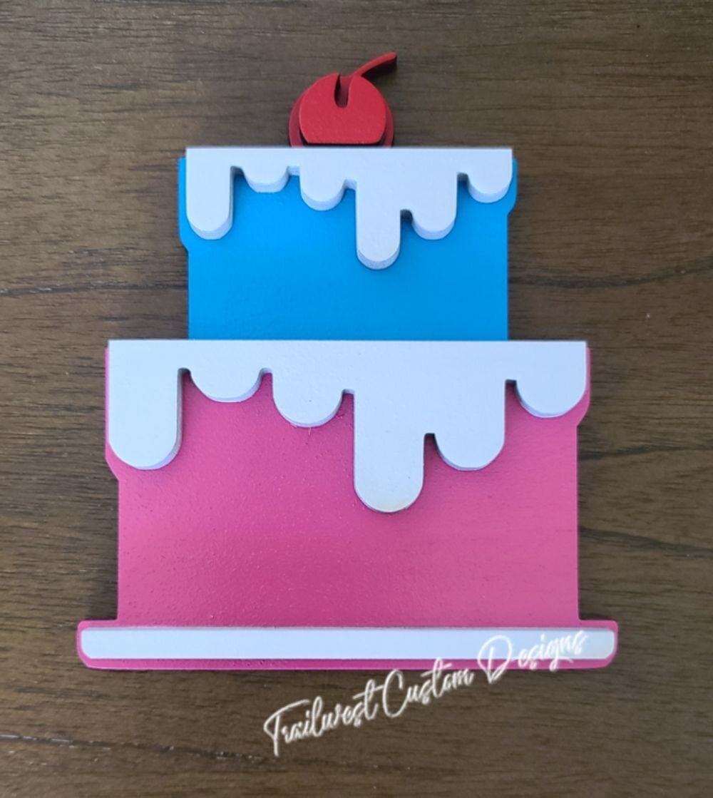 Interchangeable Birthday Cake with Cherries
