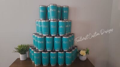 Laser Engraved Yeti Rambler® 20-oz tumbler with MagSlider™ lid.