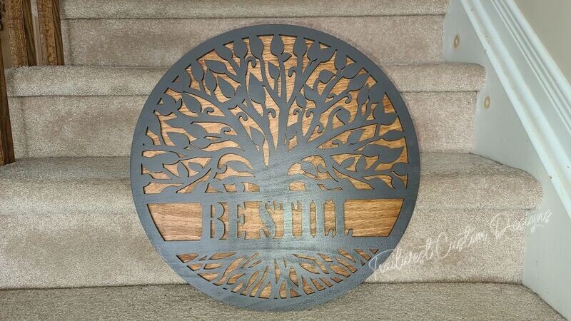 Tree of Life with Roots Monogram