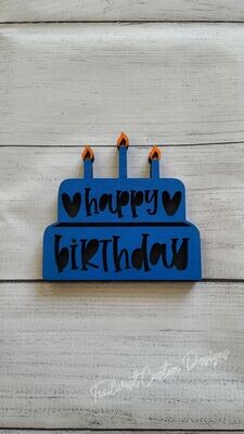 Interchangeable Birthday Cake with Candles