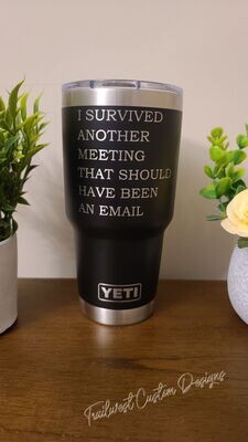 Laser Engraved Yeti Rambler® 30-oz Tumbler with MagSlider™ lid