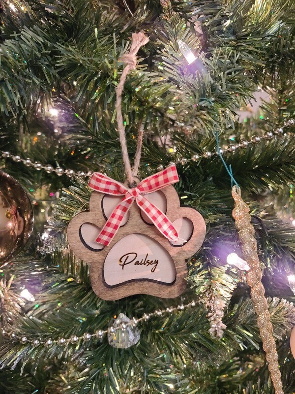 3D Paw Print Ornament - Pet Ornament 3D Paw Print Ornament - Pet Ornament