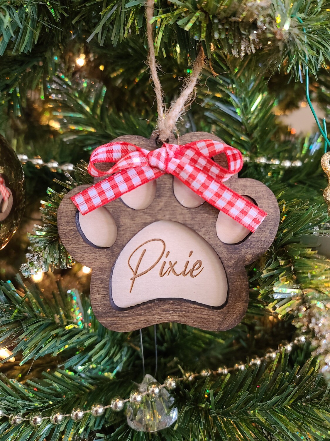 Mandala Christmas Ball, Ribbon Color: Red Ribbom