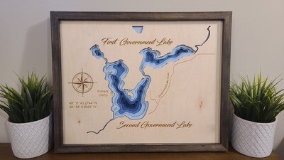 First &amp; Second Government Lake 3D-Lake Maps