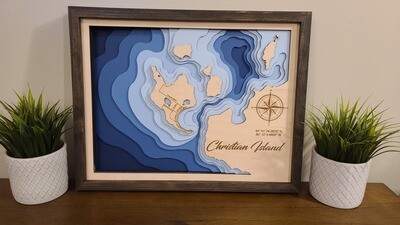 Christian Island 3D-Lake Maps