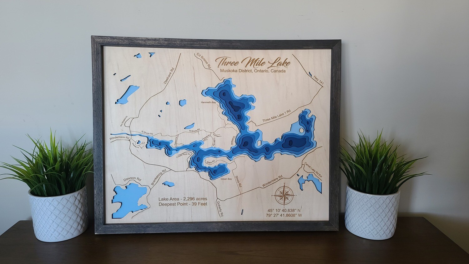 Three Mile Lake 3D-Lake Maps