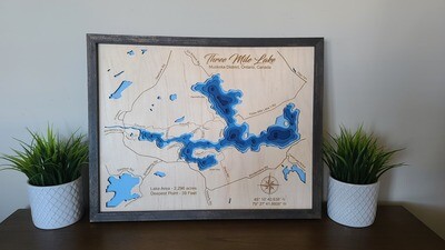 Three Mile Lake 3D-Lake Maps