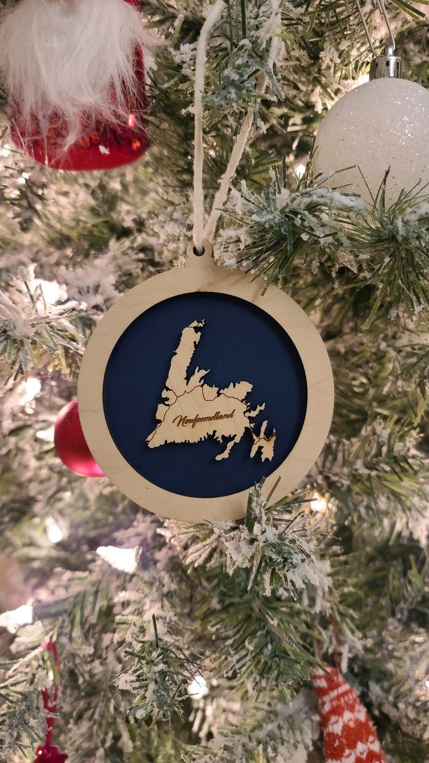 Lake Map Ornament