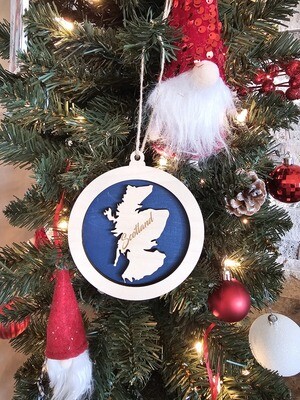 Scotland - Lake Map Ornament