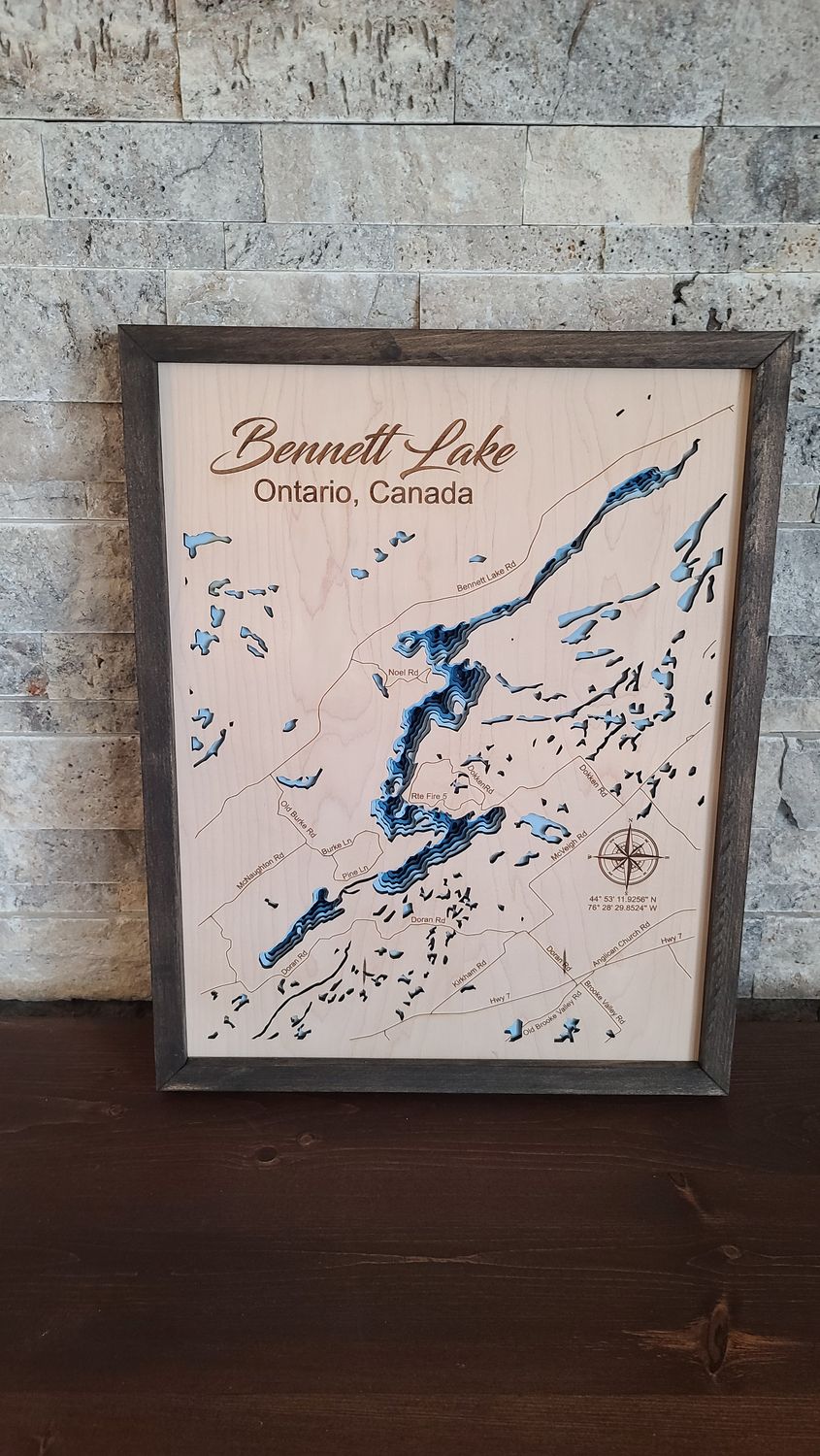 Bennett Lake 3D-Lake Maps
