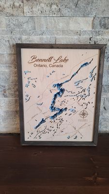 Bennett Lake 3D-Lake Maps