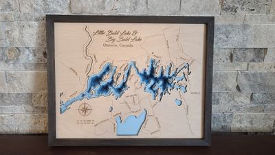 Little Bald Lake and Big Bald Lake 3D-Lake Maps