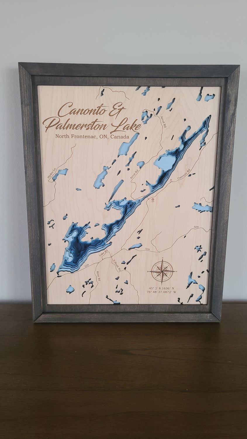 Canonto &amp; Palmerston Lake 3D-Lake Maps