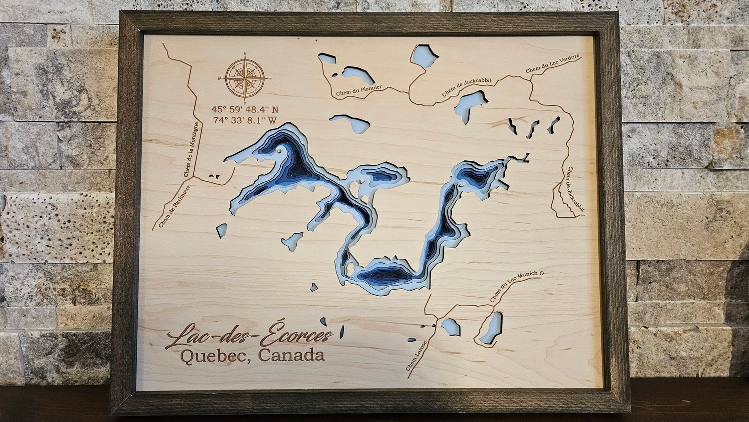 Lac des Ecorces Lake 3D-Lake Maps