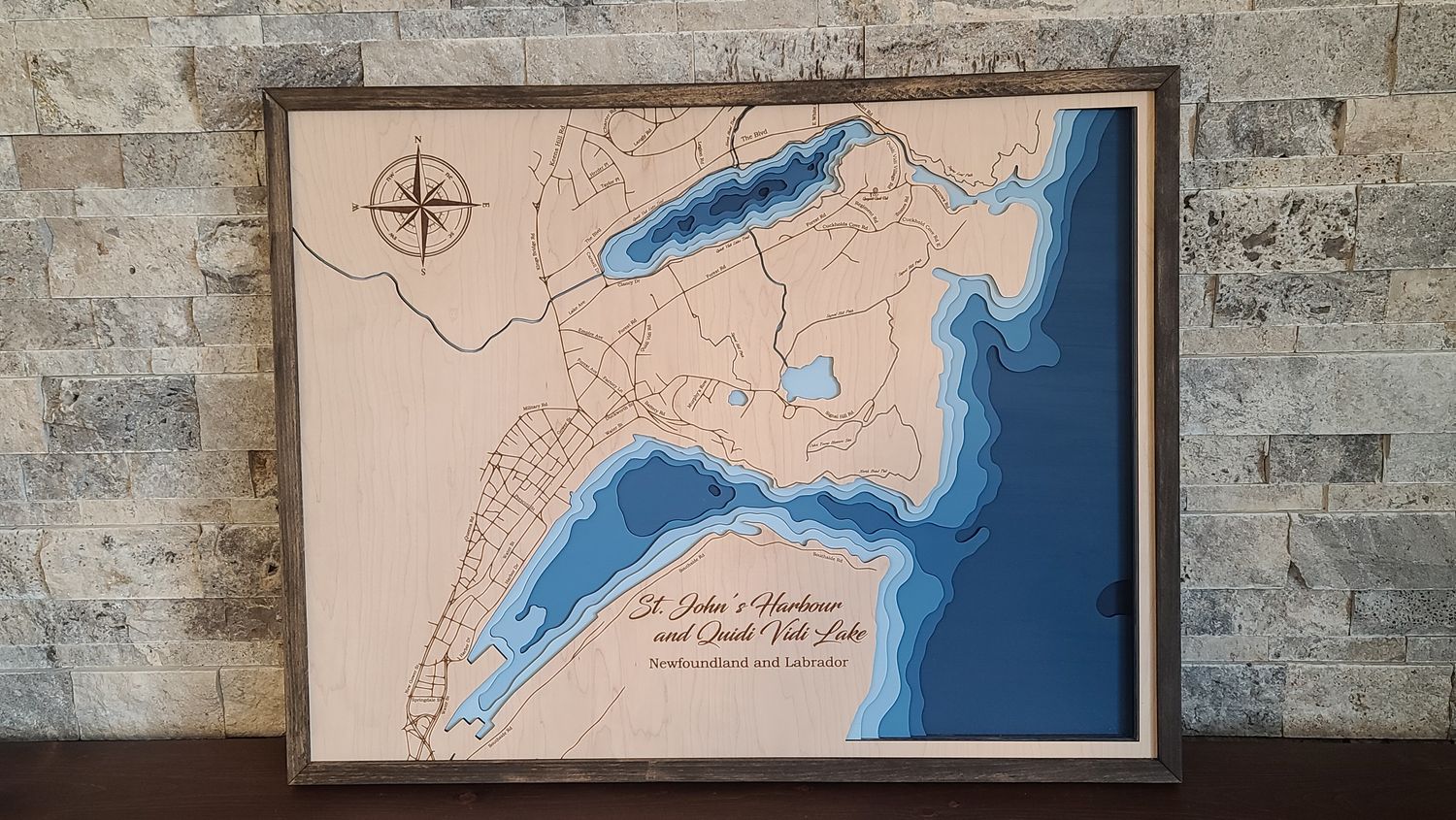 St John&#39;s Harbour and Qudi Vidi Lake 3D-Lake Maps