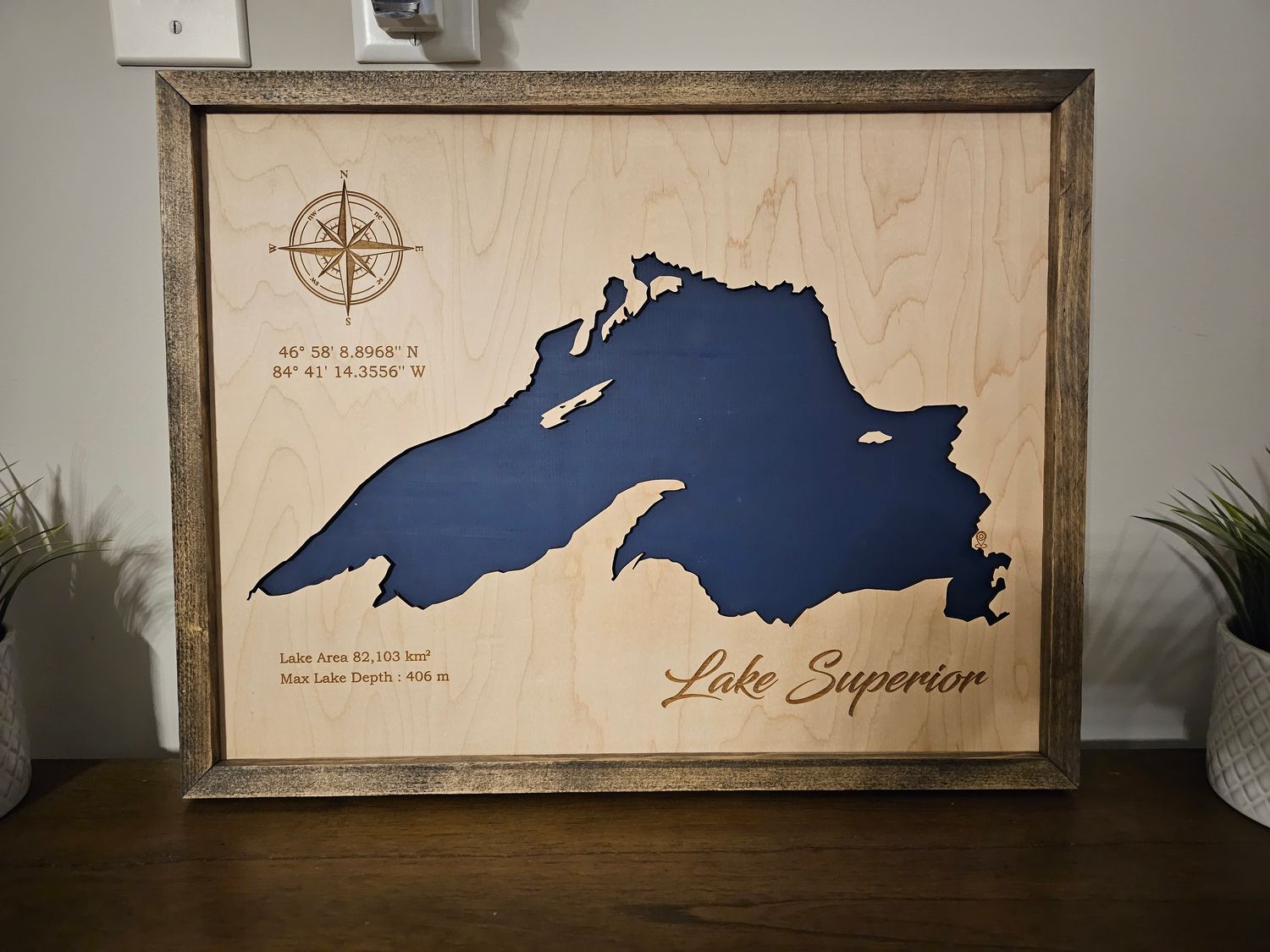 Lake Superior -  Single Layer Lake Map