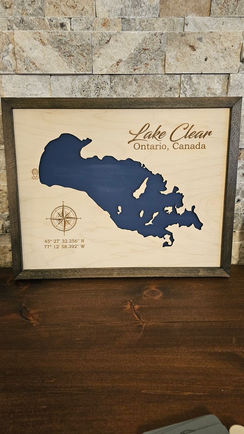 Lake Clear -  Single Layer Lake Map