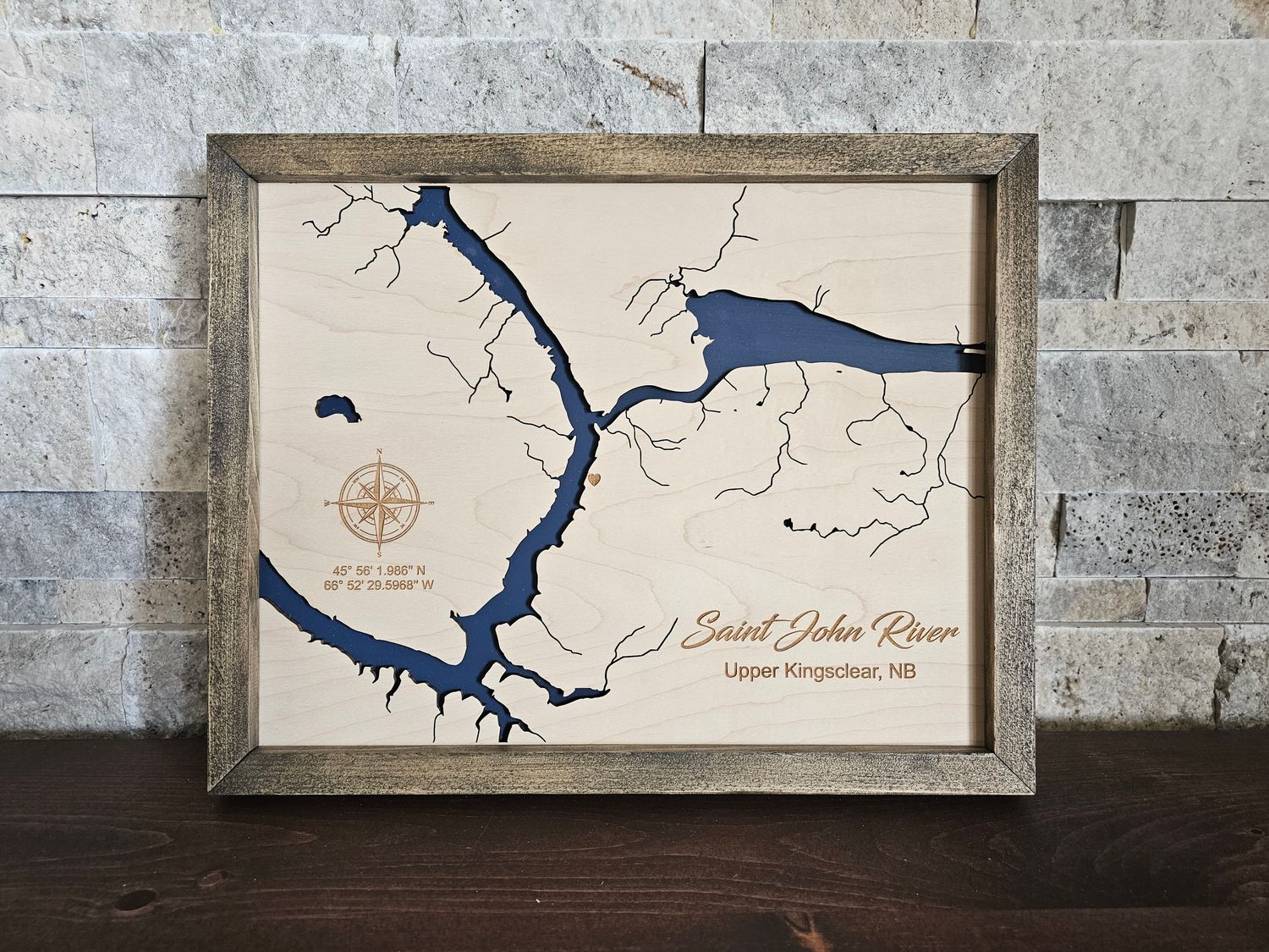 Saint John River -  Single Layer Lake Map