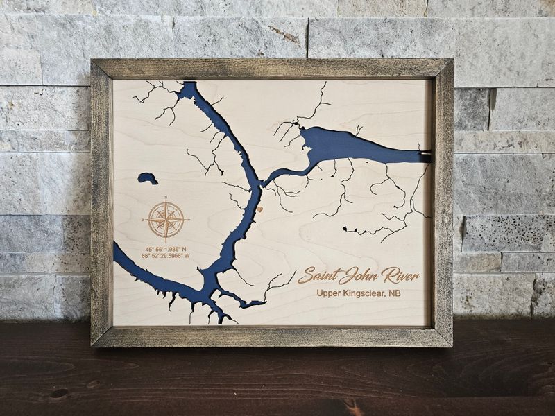Saint John River -  Single Layer Lake Map