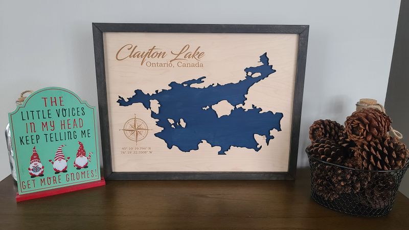 Clayton Lake -  Single Layer Lake Map