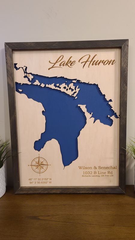 Lake Huron -  Single Layer Lake Map