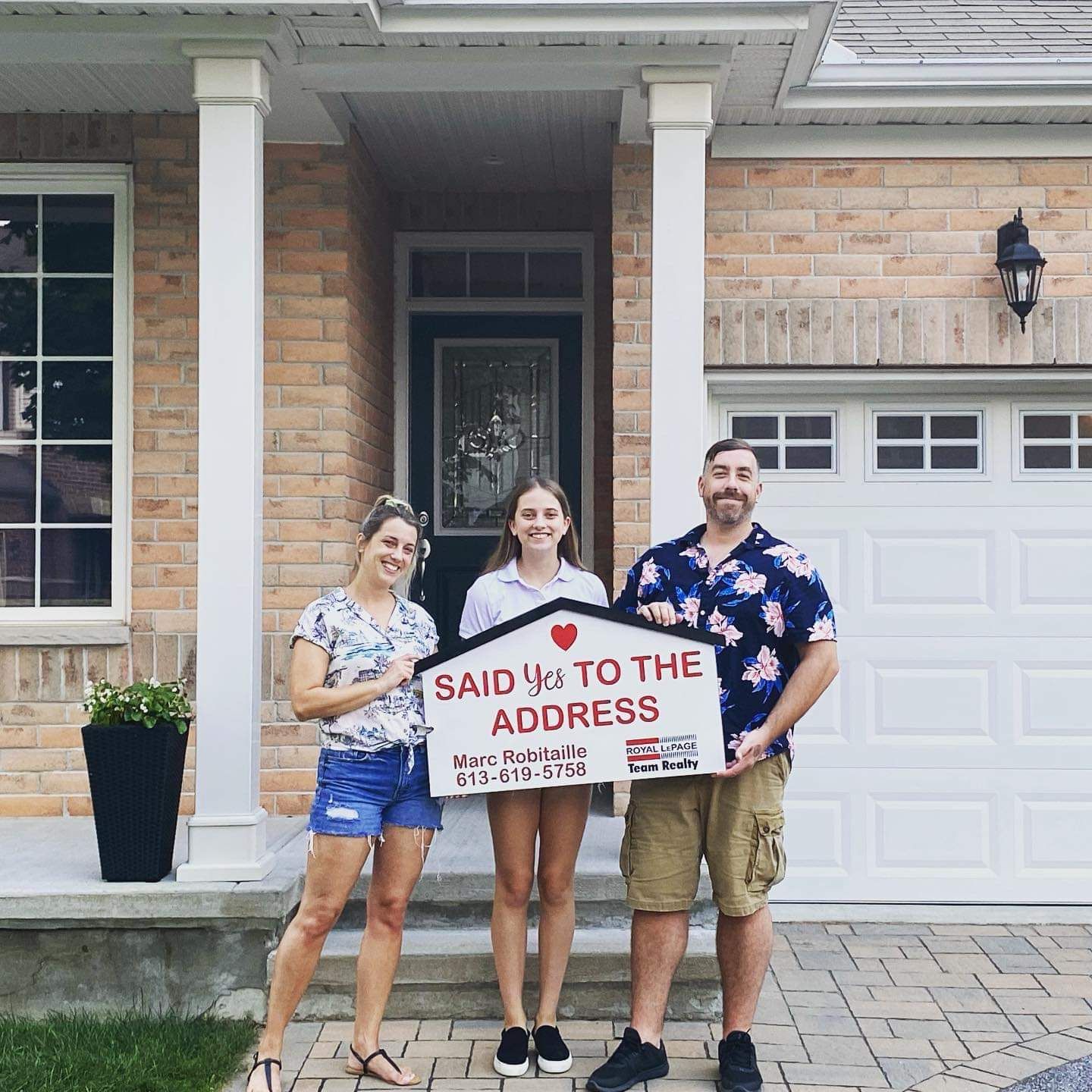Realtor Sign - Said Yes to the Address