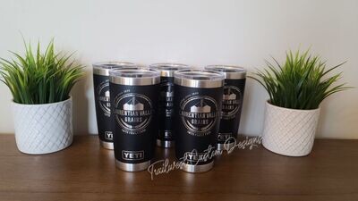 Laser Engraved Yeti Rambler® 20-oz tumbler with MagSlider™ lid.