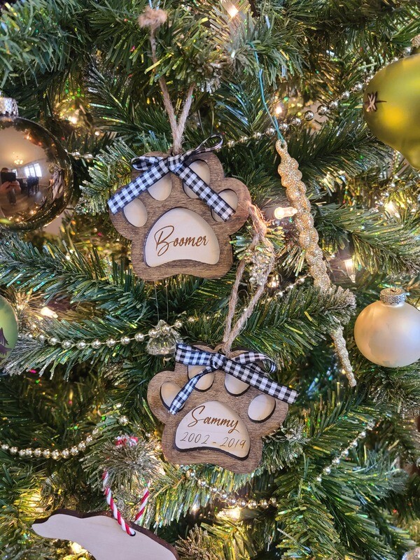 3D Paw Print Ornament - Pet Ornament