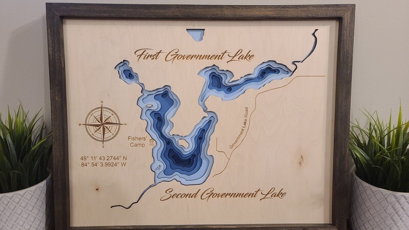 First &amp; Second Government Lake 3D-Lake Maps