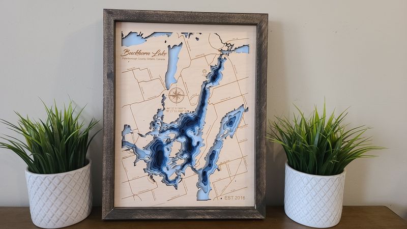 Buckhorn Lake 3D-Lake Maps