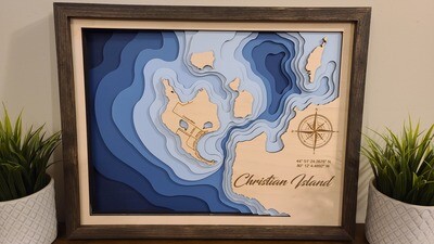 Christian Island 3D-Lake Maps