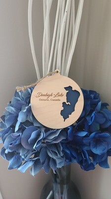 Lake Map Ornament
