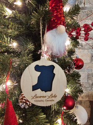 Lucerne Lake, Ontario - Lake Map Ornament