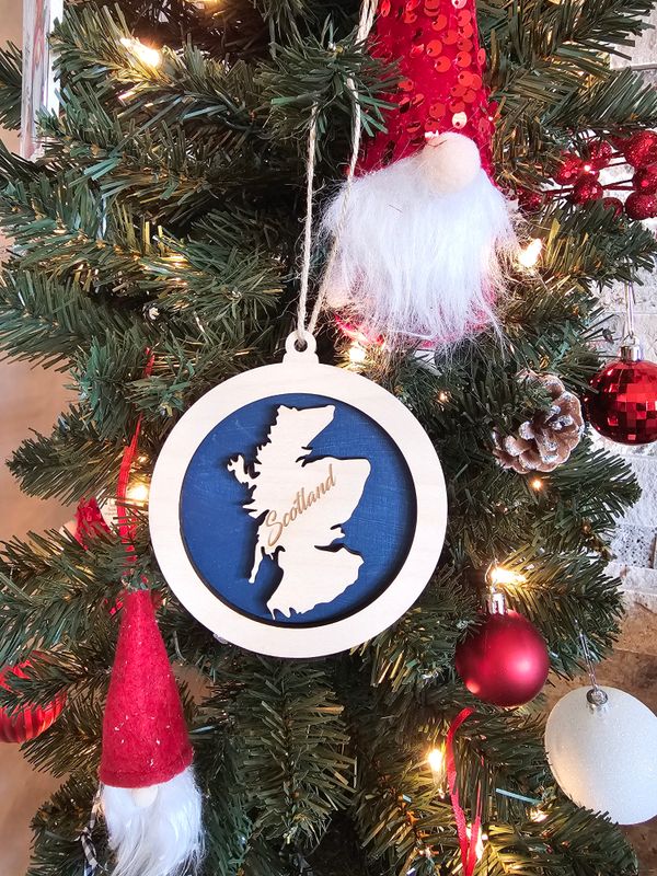 Scotland - Lake Map Ornament