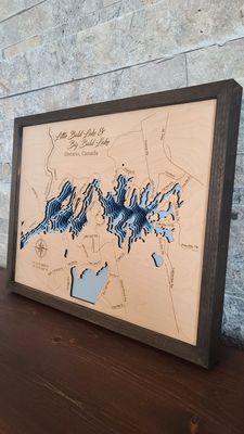 Little Bald Lake and Big Bald Lake 3D-Lake Maps