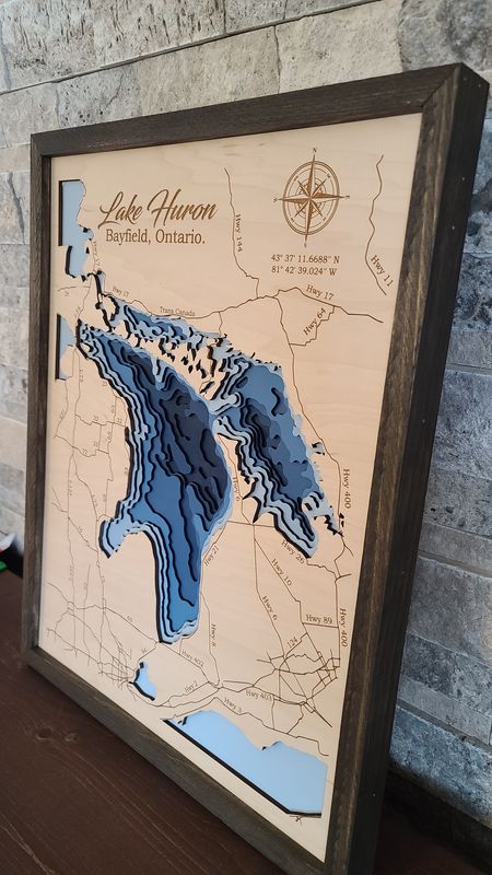 Lake Huron 3D-Lake Maps