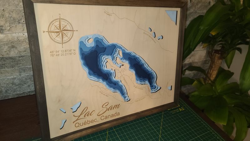 Lac Sam - Quebec  3D-Lake Maps