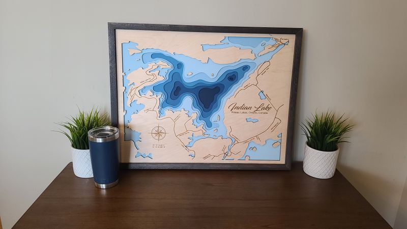 Indian Lake 3D-Lake Maps