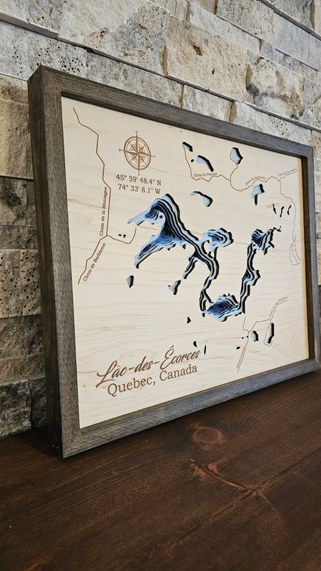 Lac des Ecorces Lake 3D-Lake Maps