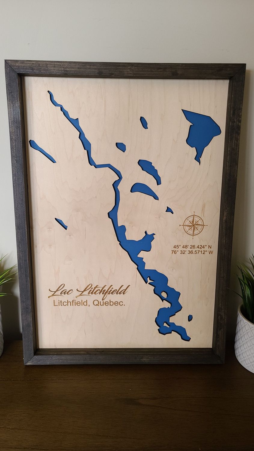 Lac Litchfield -  Single Layer Lake Map
