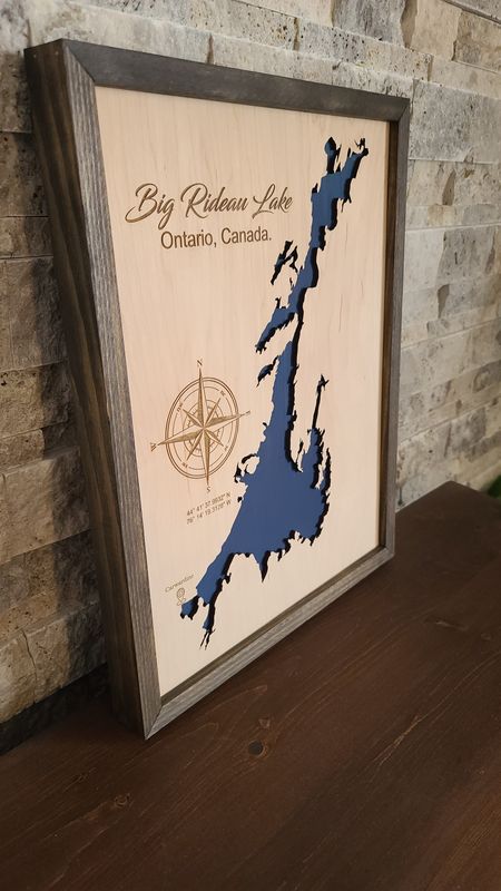 Big Rideau River -  Single Layer Lake Map