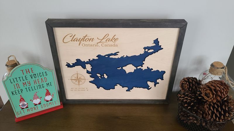 Clayton Lake -  Single Layer Lake Map