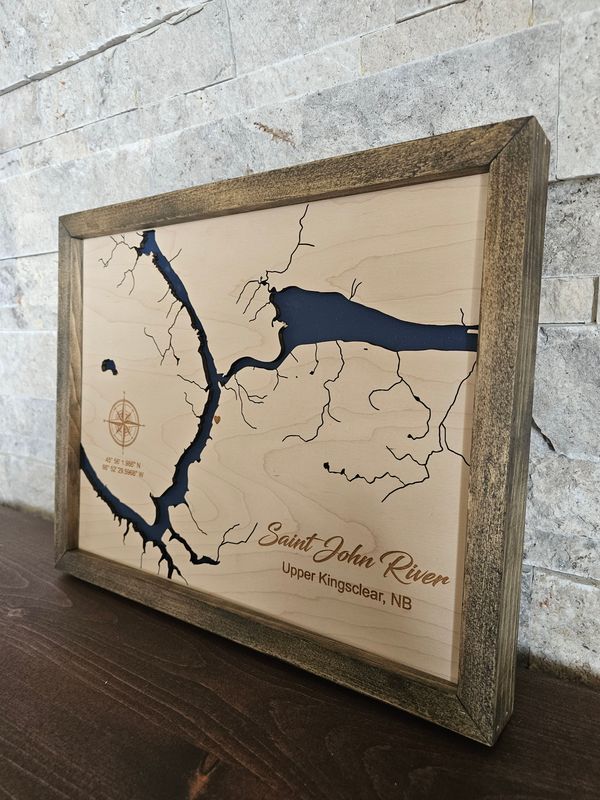 Saint John River -  Single Layer Lake Map