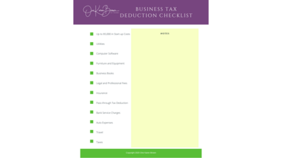 Tax Deduction Checklist (Free Download)