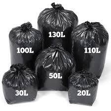Carton 750 Sacs poubelle Noir 50 Litres EKO (HD) - Rouleaux Etoile -