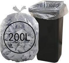 Carton 250 Sacs poubelle Noir 200 Litres EKO (HD) - Rouleaux Etoile -