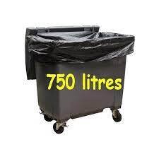Carton 100 Sacs / Housses poubelle Blanc 750 Litres - Paquets-