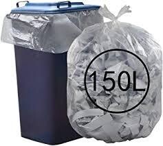 Carton 200 Sacs poubelle Transparent 150 Litres